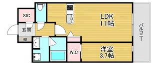 TEAL RESIDENCE BAY【6階】の間取り