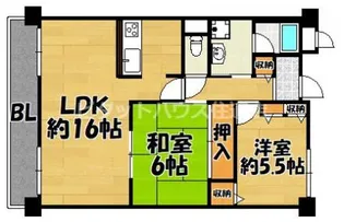 ベルデュール四條畷【303号室】の間取り
