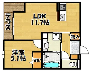 カーサベルシー【103号室】の間取り