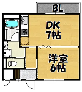 宏和マンション1号館【303号室】の間取り