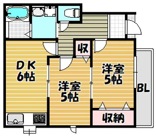 FIT 北条【202号室】の間取り