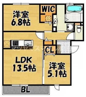 フローラ【303号室】の間取り
