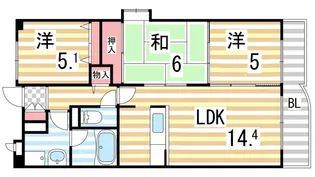 ミカド21【203号室】の間取り