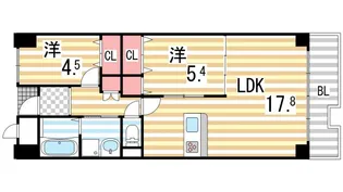 戴慶カーサグラシア【503号室】の間取り