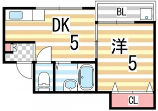フレッシュハイツ諸福【403号室】の間取り