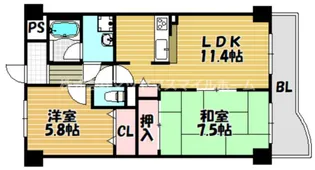 ディアコート【203号室】の間取り