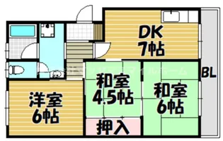 白芳荘1号館の間取り