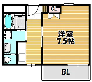 スミコー駅前コーポ【6C号室】の間取り