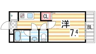 ドゥシャルマンはいづか【106号室】の間取り