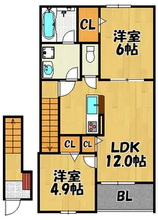 フェリーチェ鶴見【203号室】の間取り