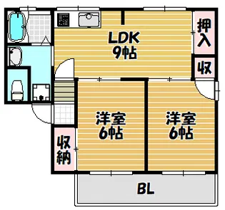 Kメゾンシャルマン【201号室】の間取り