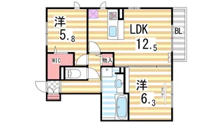 ヴィータフェリーチェ【1階】の間取り
