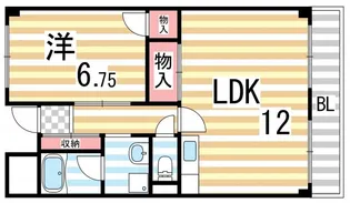 メルベーユ扇町【303号室】の間取り