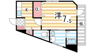 パインフィールドヴィレッジ【101号室】の間取り