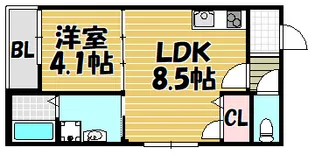 パラドール徳庵【303号室】の間取り