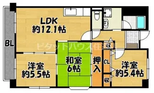カサブリジャンテ【202号室】の間取り
