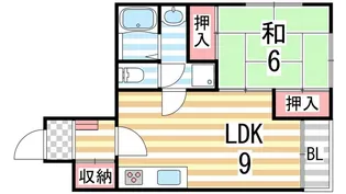 忍ケ丘SKビル【301号室】の間取り