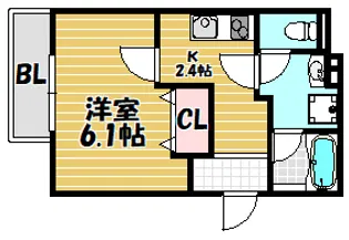 ALEGRIA住道North【101号室】の間取り