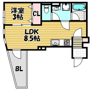 ALEGRIA住道NORTH【202号室】の間取り