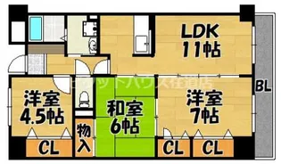 アンソレイエ【202号室】の間取り