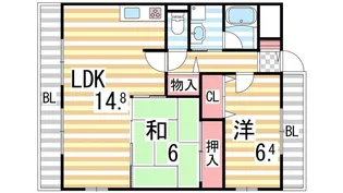 ファーストコート住道【405号室】の間取り