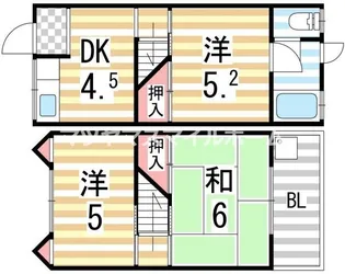 大阪府四條畷市雁屋北町【一戸建】の間取り