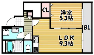 アスピリア砂2【103号室】の間取り