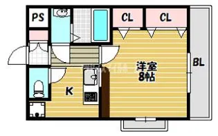 カーサエスパシオ【406号室】の間取り