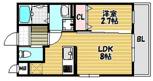 St.Residence南津の辺【1階】の間取り