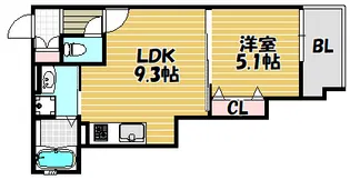 Alivio東大阪East【303号室】の間取り
