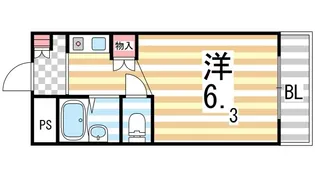 有馬パレス野崎【302号室】の間取り