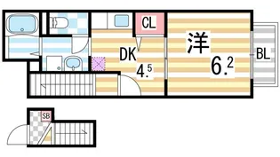 フレーリーコート【202号室】の間取り