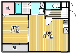 ハルミール忍ケ丘【206号室】の間取り