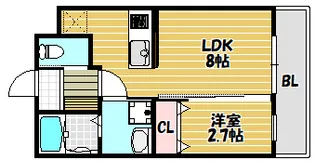 st.Residence南津の辺【4階】の間取り