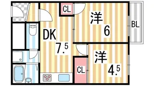 ウエストプラザ【103号室】の間取り