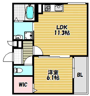 アッコルド【201号室】の間取り
