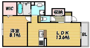 フェリーチェSAIDO【103号室】の間取り