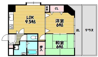 サンフローラ中川【101号室】の間取り