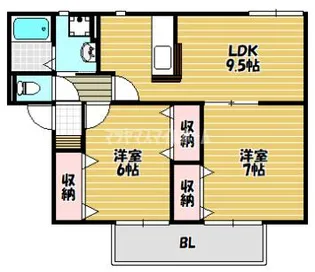 カーサジュネス【A101号室】の間取り
