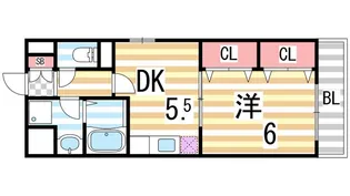 キューヴ【203号室】の間取り