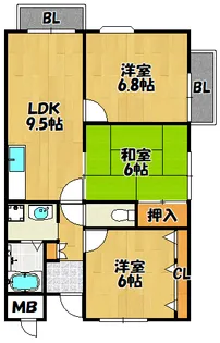 GOTTS門真南【405号室】の間取り