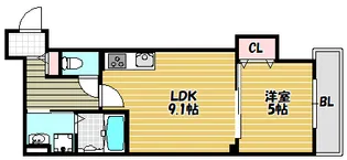 クリエオーレ西石切【103号室】の間取り