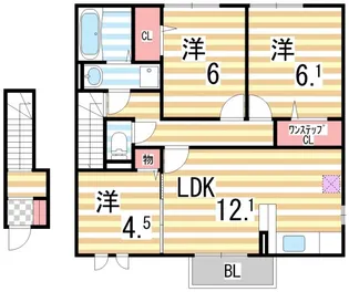 プリマベーラ【203号室】の間取り