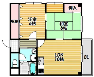 メイフェアN【206号室】の間取り