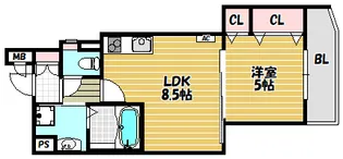ラモーナ清瀧【1階】の間取り