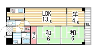 セワール吉田【604号室】の間取り