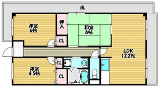 ブリランテ鶴見【501号室】の間取り