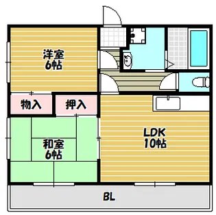 シンフォニーレジデンス石切【3B号室】の間取り