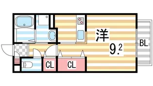 サンシックス【202号室】の間取り
