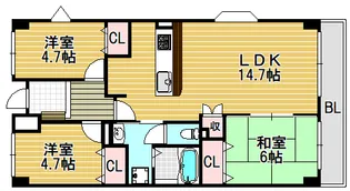 戴慶カーサグラシア【408号室】の間取り